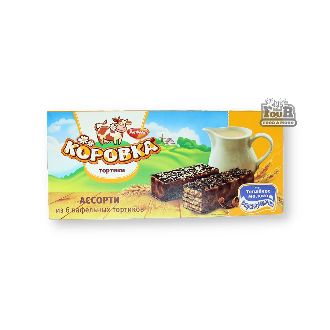 Wafer cakes "Korovka Assorted" glazed 6pcs 200g